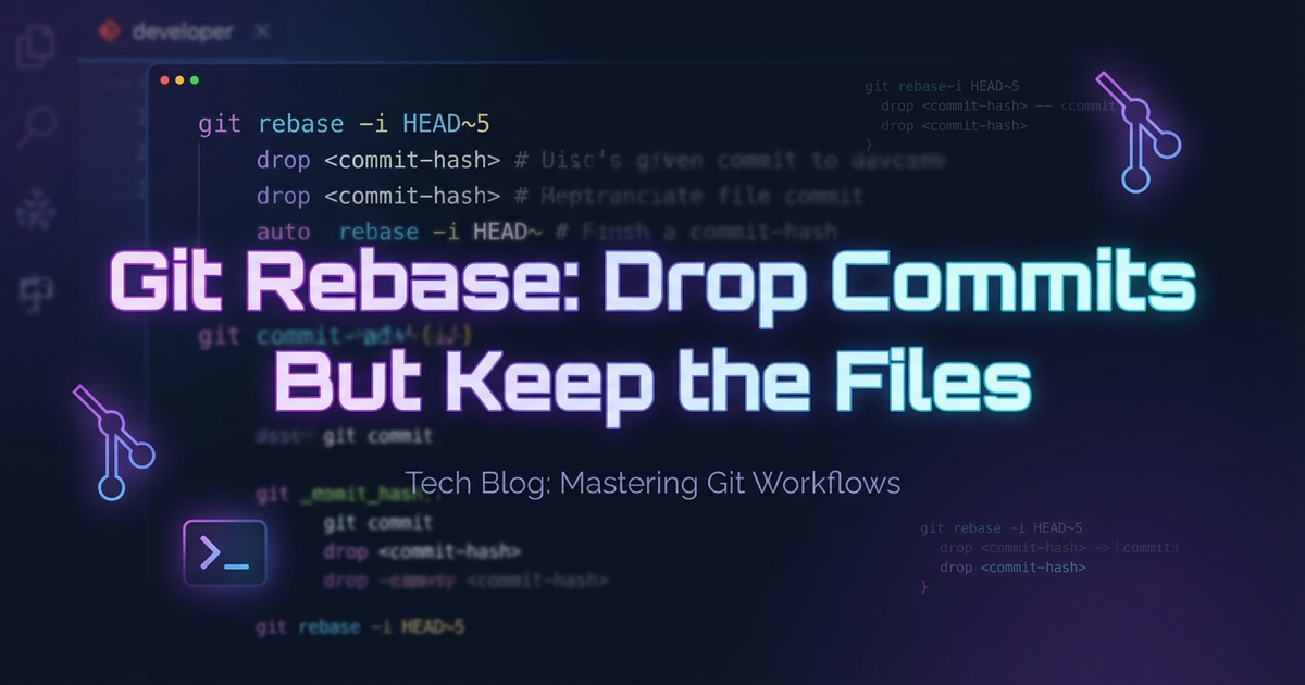 Git Rebase: Drop Commits But Keep the Files