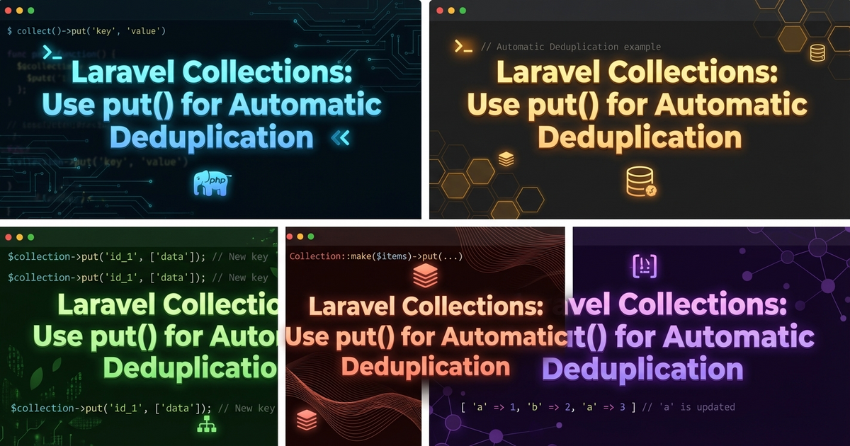 Laravel Collections: Use put() for Automatic Deduplication