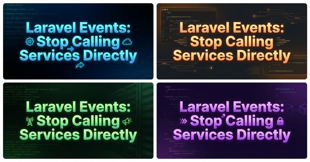 Laravel Events: Stop Calling Services Directly