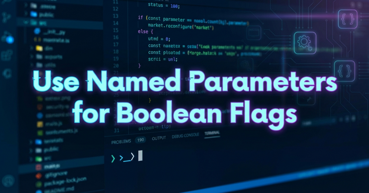 Use Named Parameters for Boolean Flags