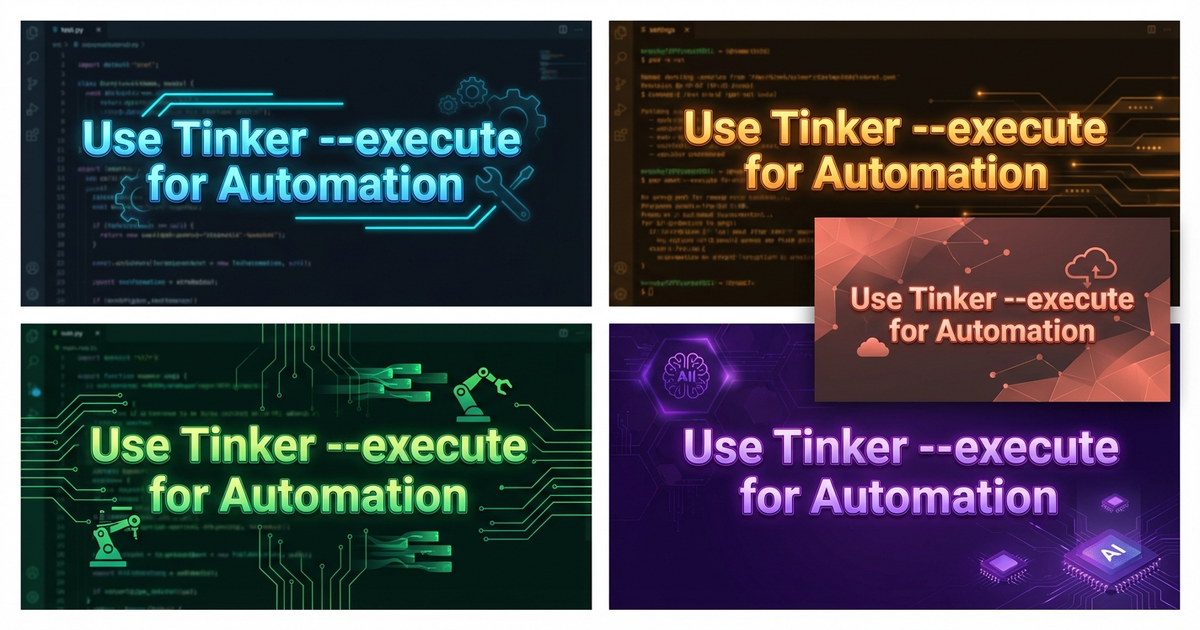 Use Tinker –execute for Automation