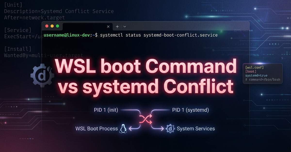 Why WSL boot Command Doesn’t Work When systemd=true