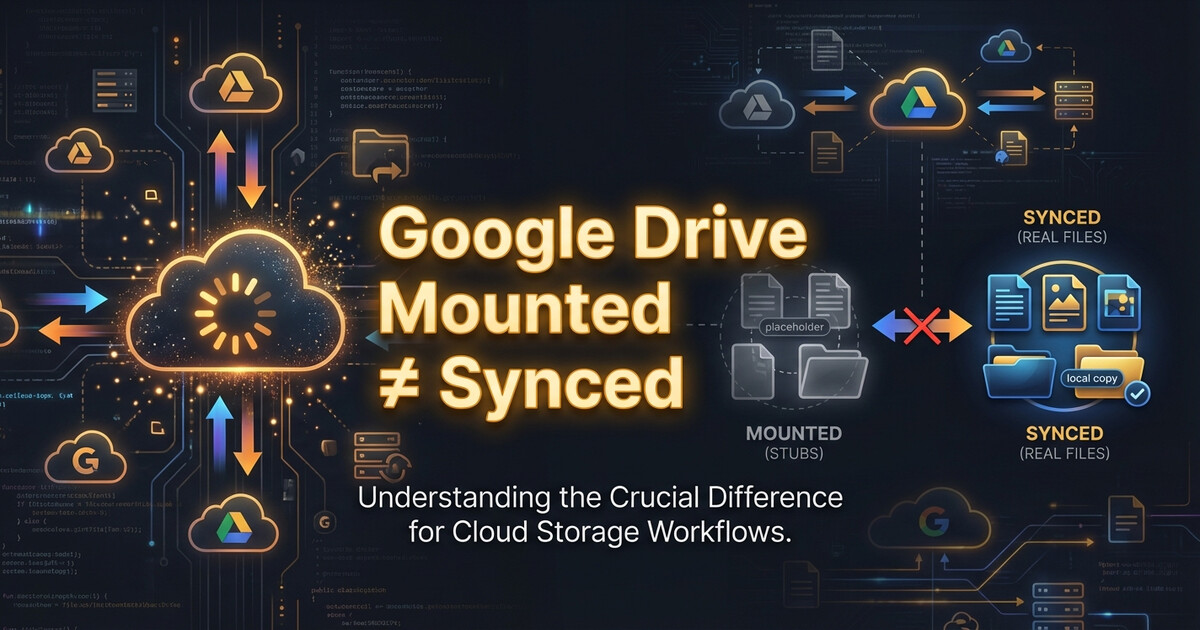 Google Drive Mounted ≠ Google Drive Synced